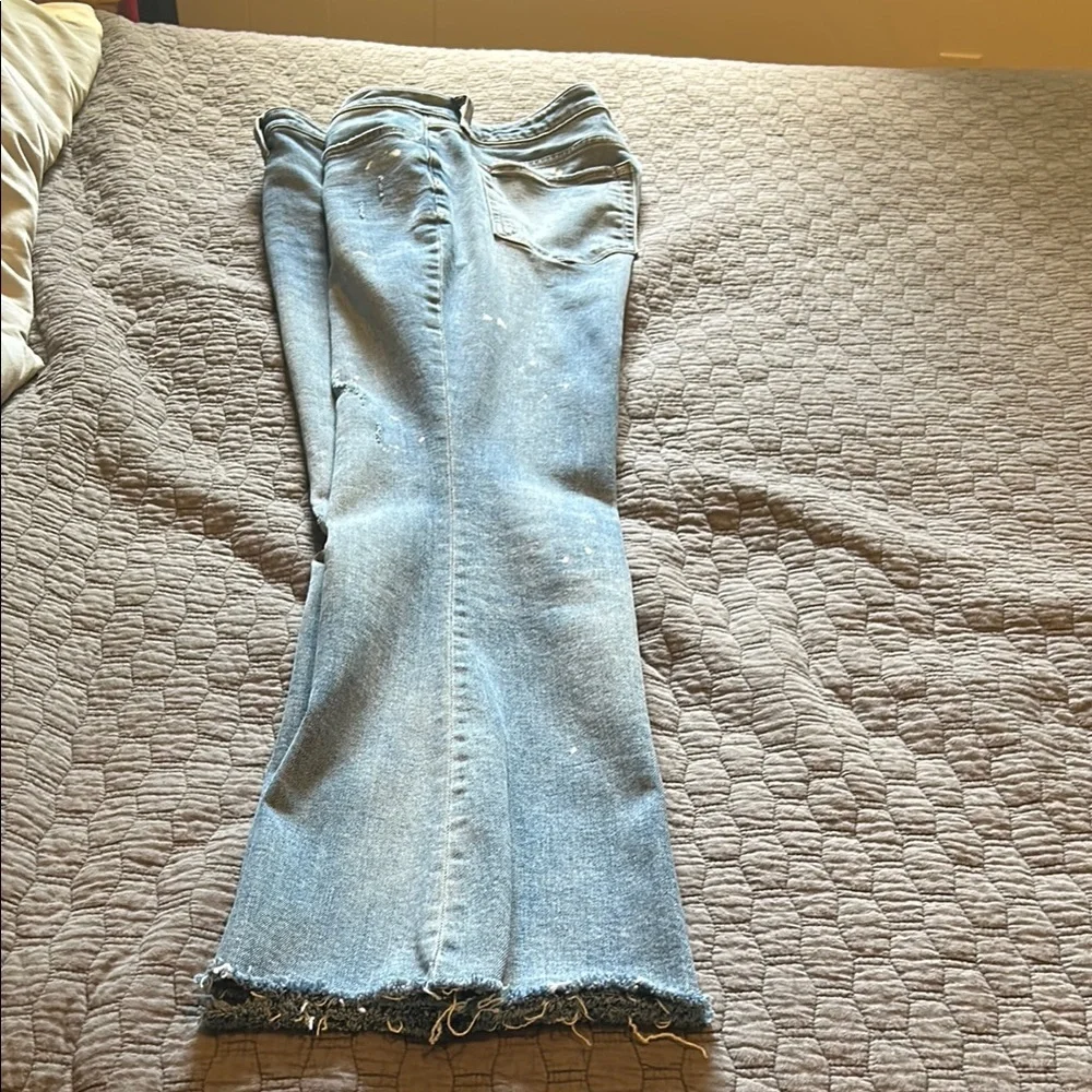 Kut from the Kloth Blue Flare Wide Leg Jeans - Picture 1 of 5